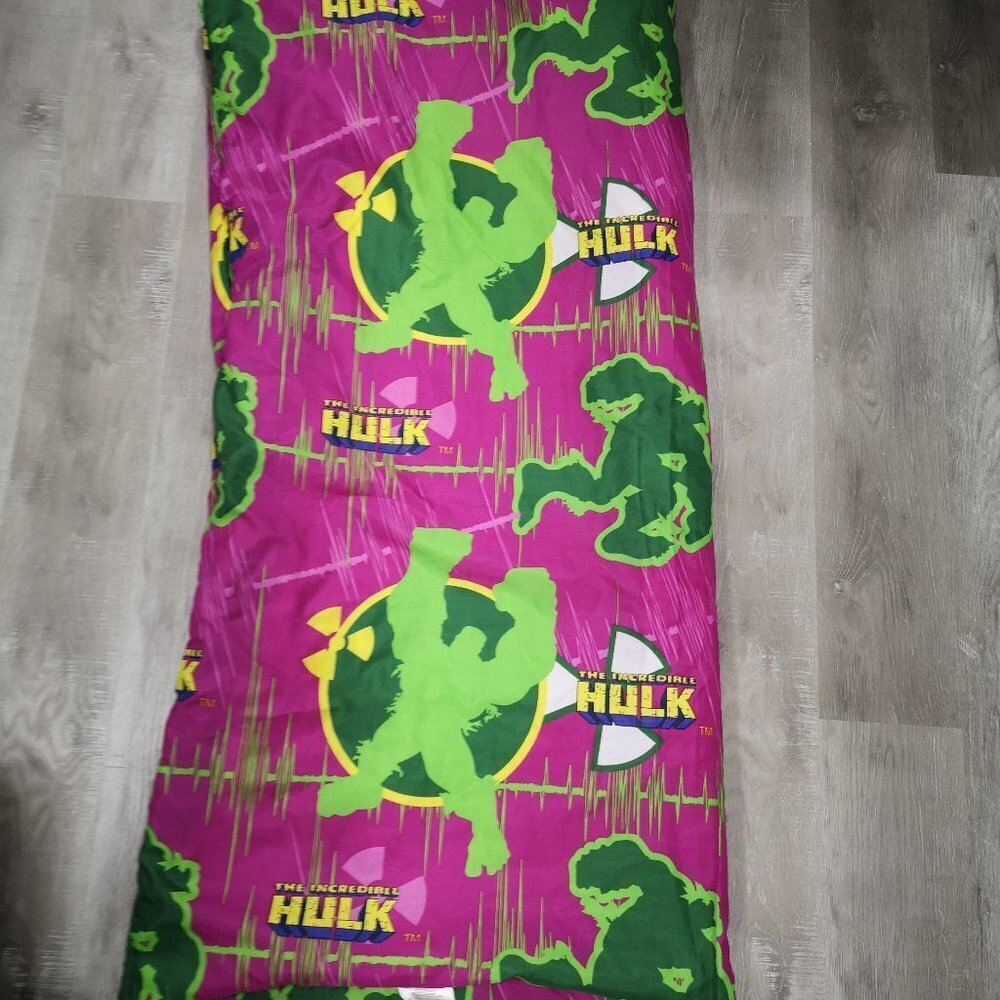 Vintage Marvel The Incredible Hulk Kids Reversable Sleeping Bag